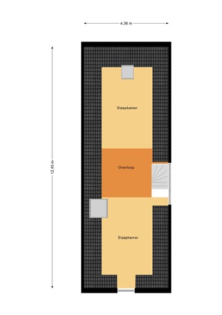 Floorplan - Watergeusstraat 43A02, 3025 HJ Rotterdam